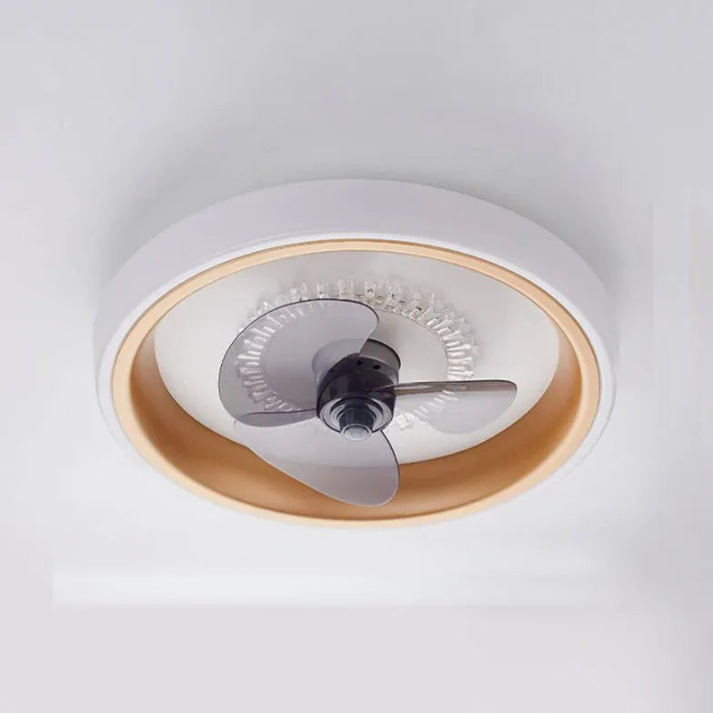 Transparent Round Modern Ceiling Fan with Light