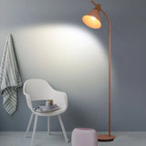 Curved Arm Two-Tone Minimalist Floor Lamp