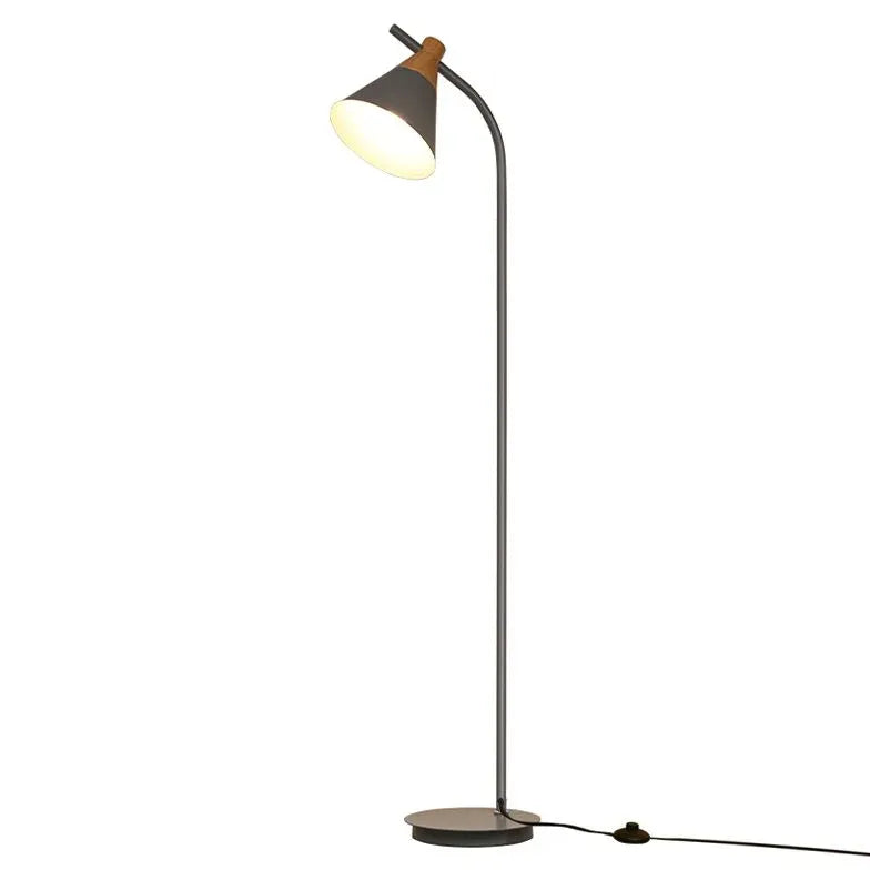 Curved Arm Two-Tone Minimalist Floor Lamp