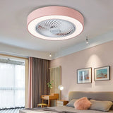 Pink Mute Modern Ceiling Fan with Light