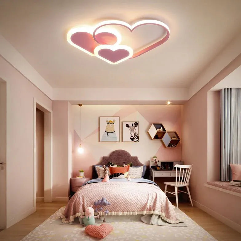 Lampade da soffitto moderne a led rosa