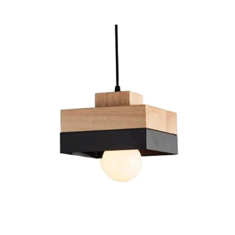Lampadari Moderni In Legno Per Cucina A Due Colori