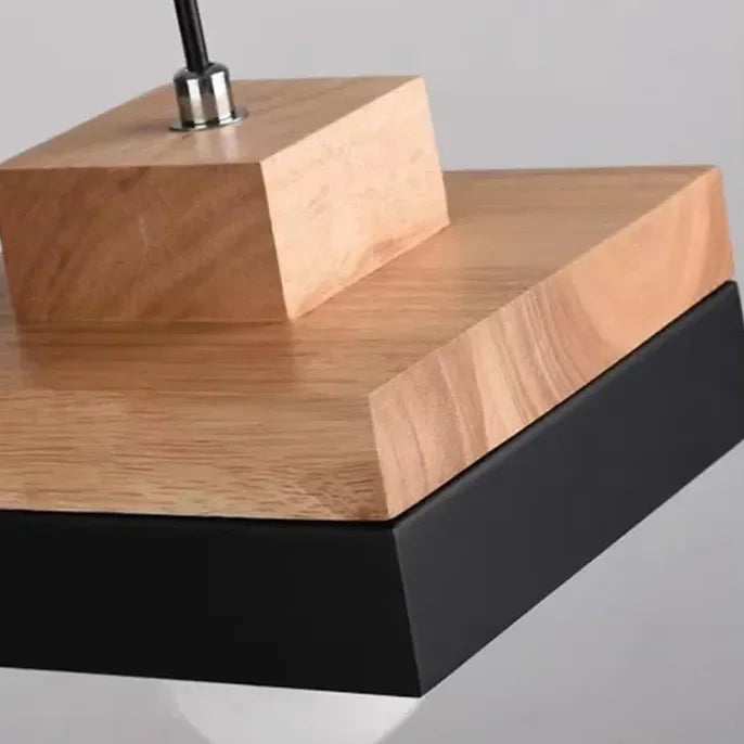 Lampadari Moderni In Legno Per Cucina A Due Colori