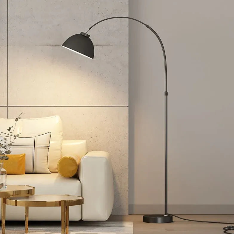 Arc Half-Dome Minimalist Plug-In Floor Lamp