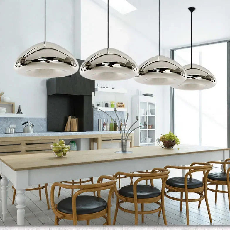 Lampadario Sospensione Moderni Design in LED Cromato
