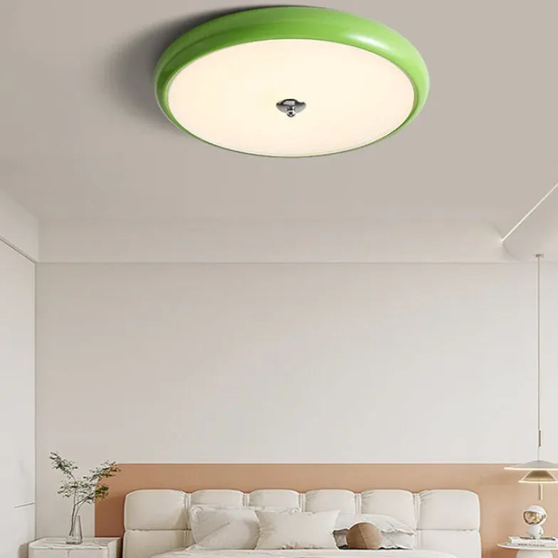 Green Round Cake Led Flush Ceiling Lights