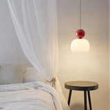 White Acrylic Floral Sphere Pendant Light