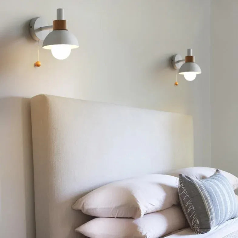 bedroom wall lights with pull switch