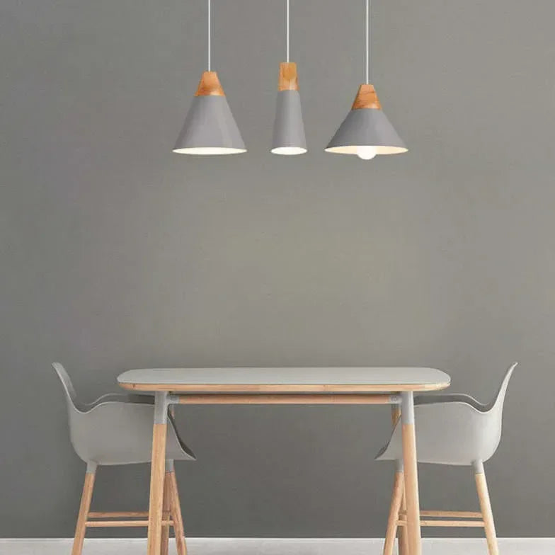 Lampadario in Legno Moderno per Sala da Pranzo