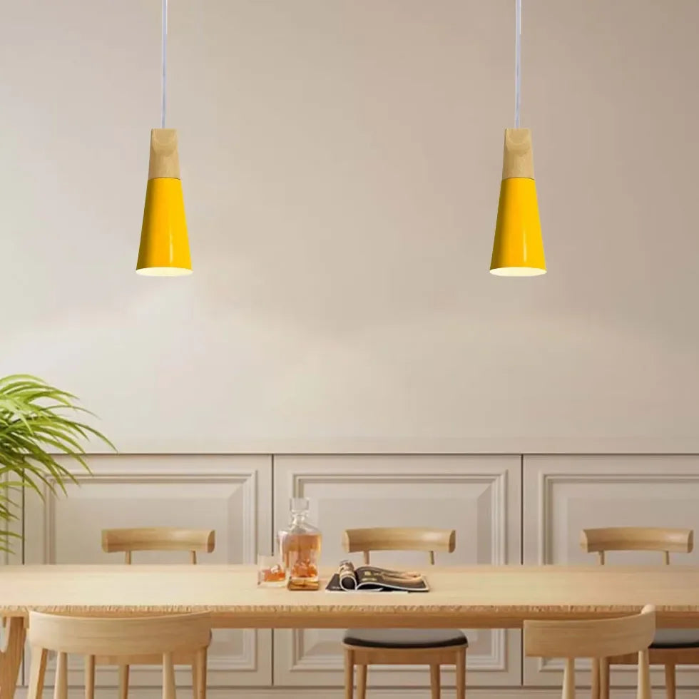 Lampadario in Legno Moderno per Sala da Pranzo