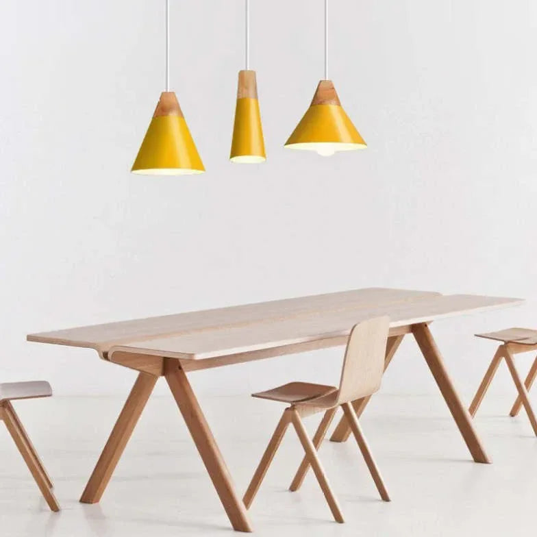 Lampadario in Legno Moderno per Sala da Pranzo