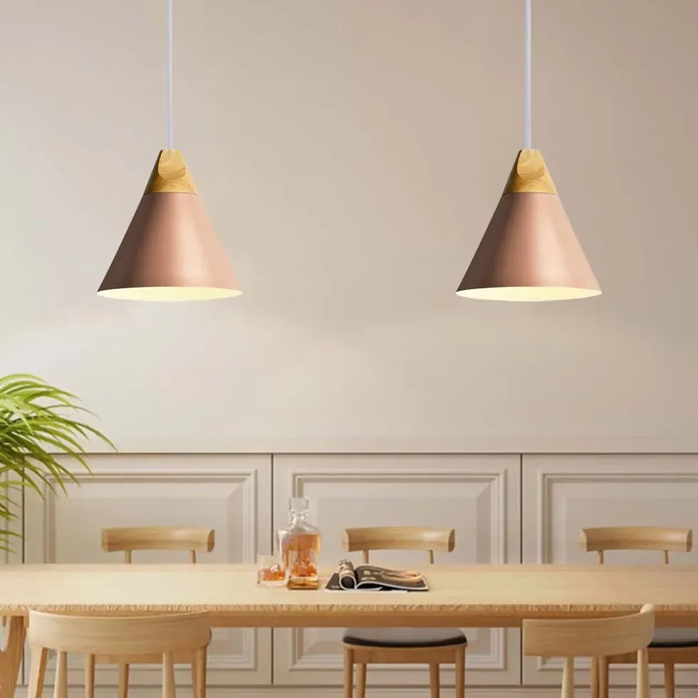 Lampadario in Legno Moderno per Sala da Pranzo