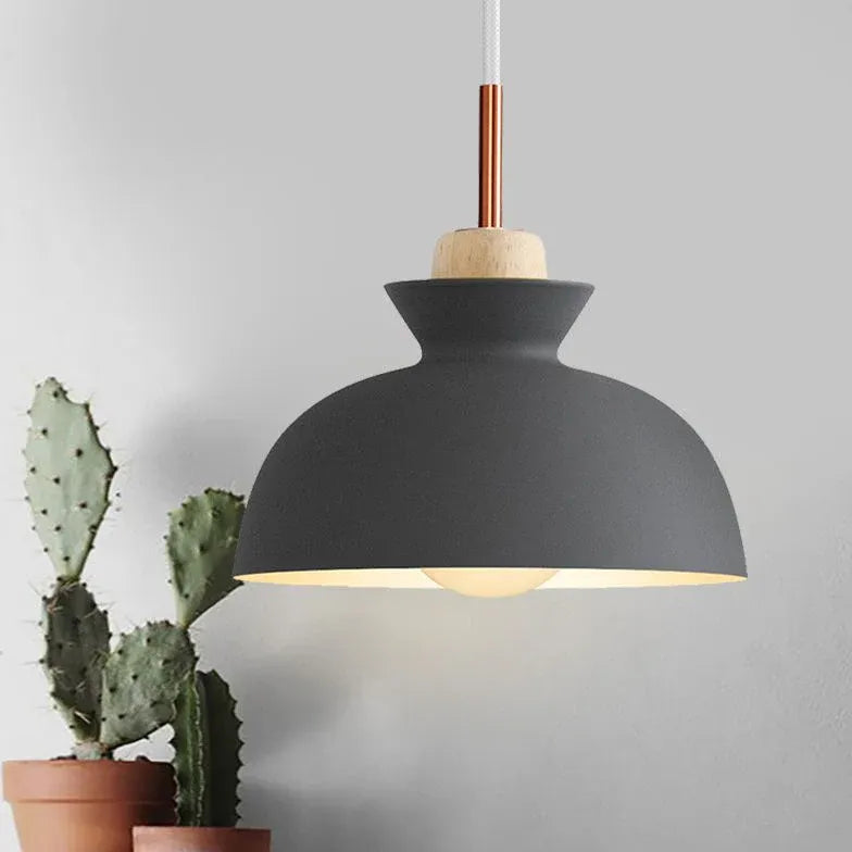 Black Semi-Spherical Minimalist Pendant Light