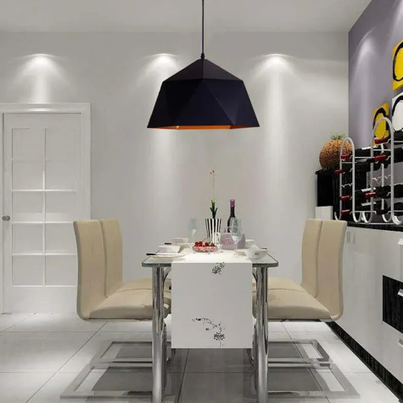 Lampadari Moderni Geometrici Design LED  in Metallo per Sala da Pranzo