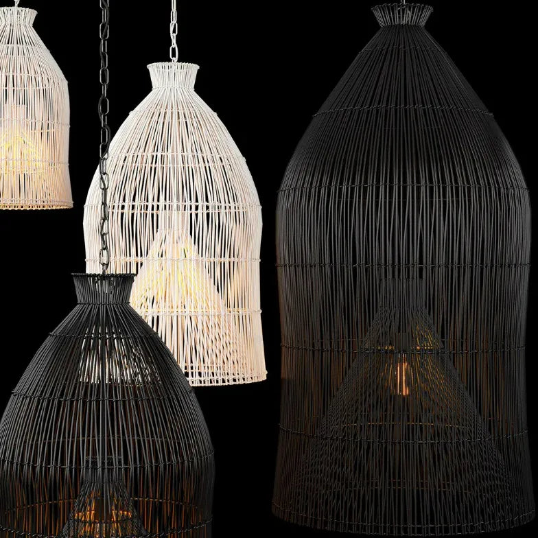 Lampadario moderno led soggiorno Elegante struttura nera