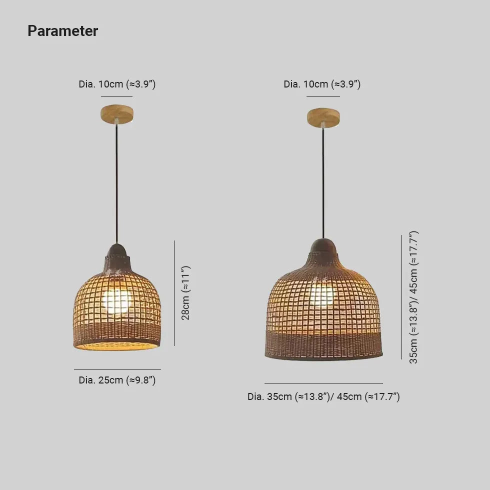 Lampadario moderno per salone Design in bambù