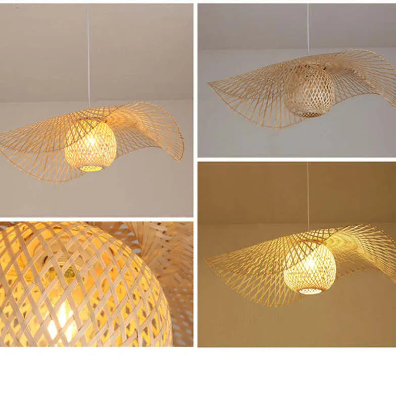 Lampadari rustico eleganza naturale rete in rattan