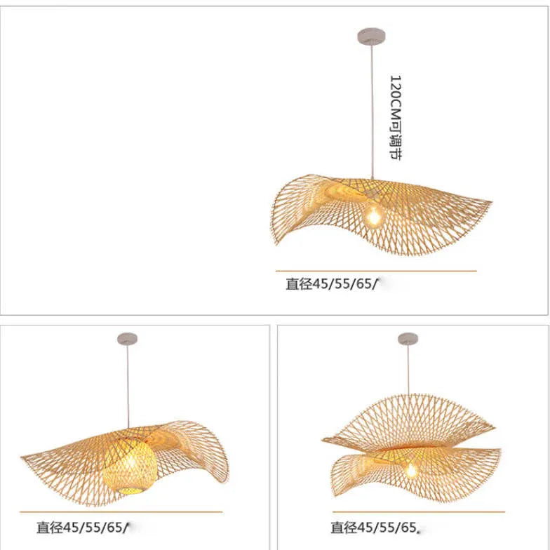 Lampadari rustico eleganza naturale rete in rattan