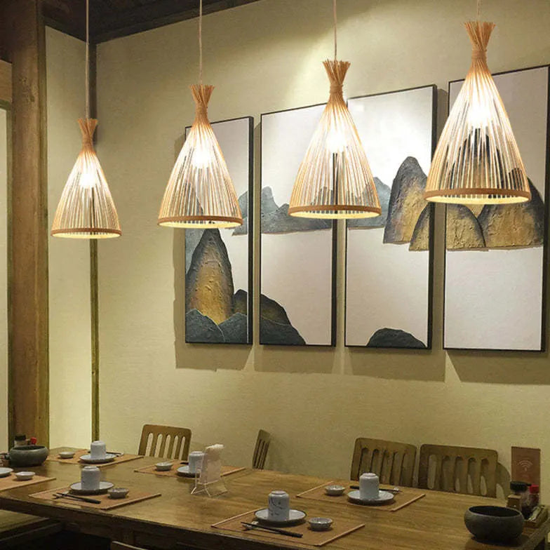 Natural Materials Modern Rattan Pendant Light