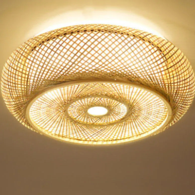 Close Weaving Floor Lamp Flush Ceiling Lights