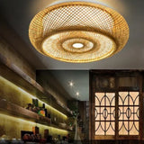 Close Weaving Floor Lamp Flush Ceiling Lights