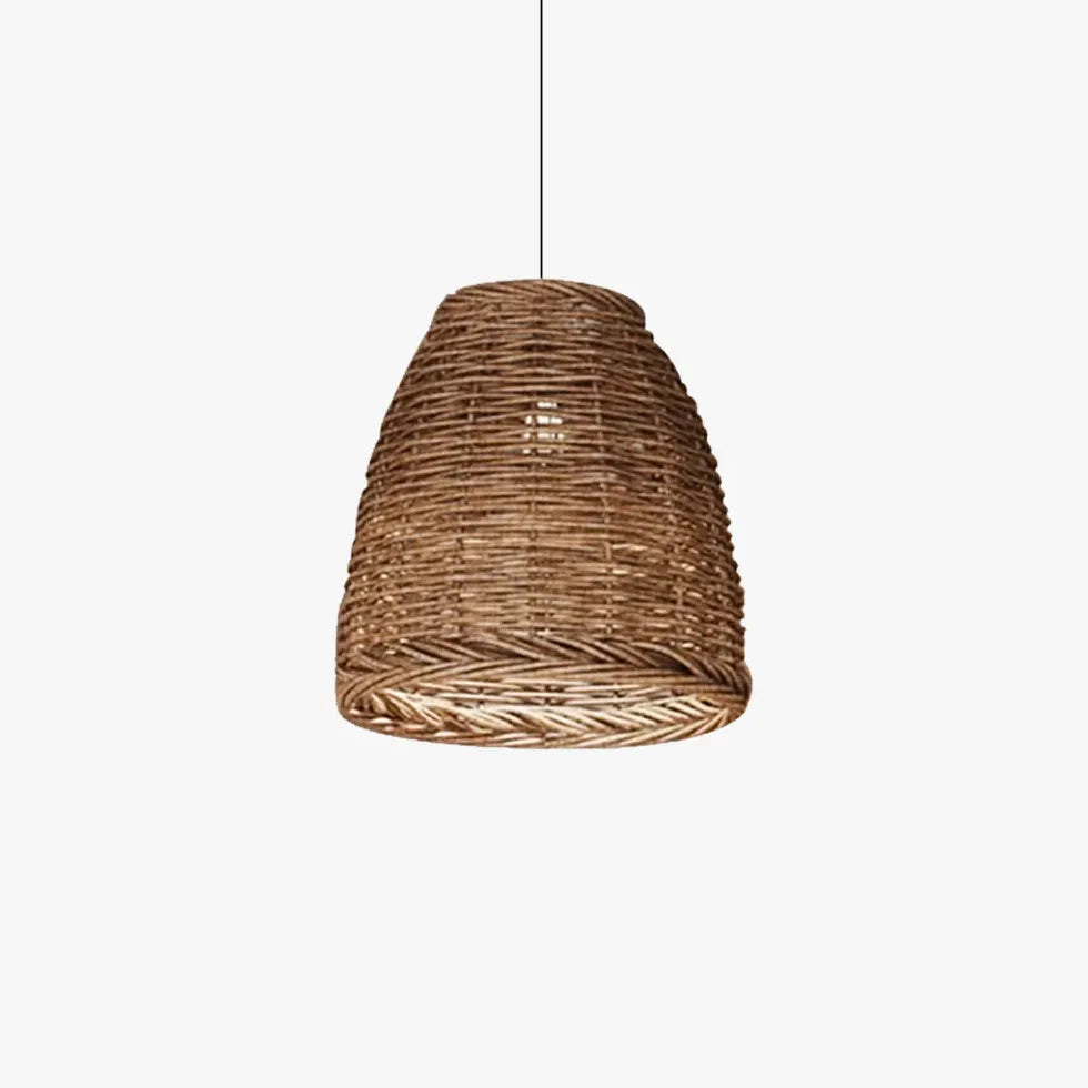 Lampadari cucina vintage sfera semisferica in rattan