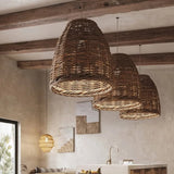 Lampadari cucina vintage sfera semisferica in rattan