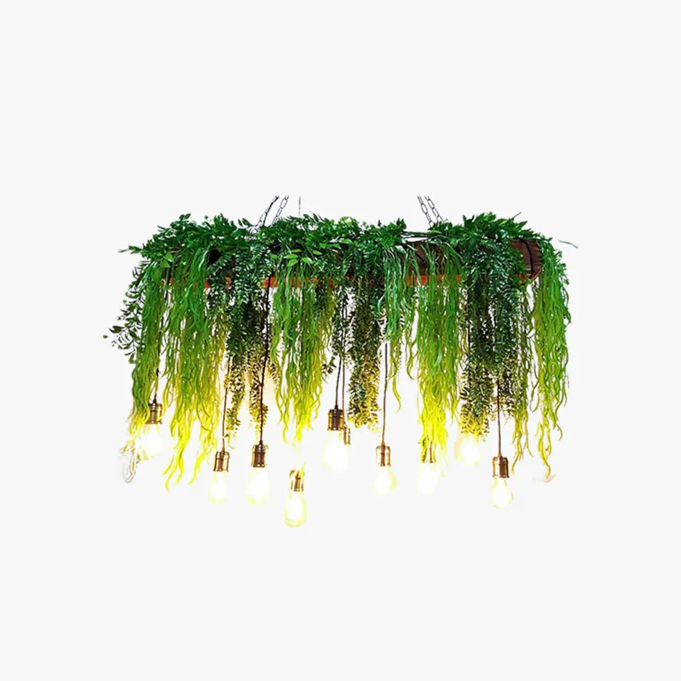 Green plants dining room pendant light