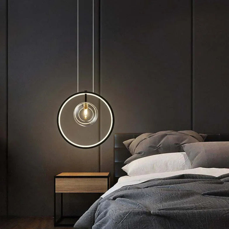 Lampadari stile nordico design con vetro sferico