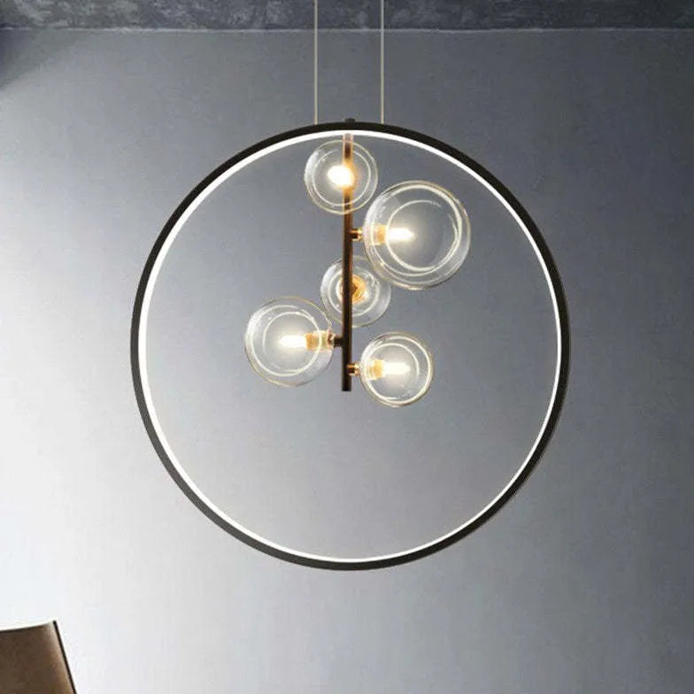 Lampadari stile nordico design con vetro sferico