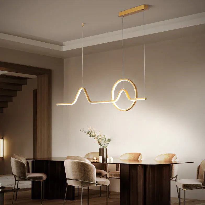 Geometric Linear Kitchen Modern Pendant Light