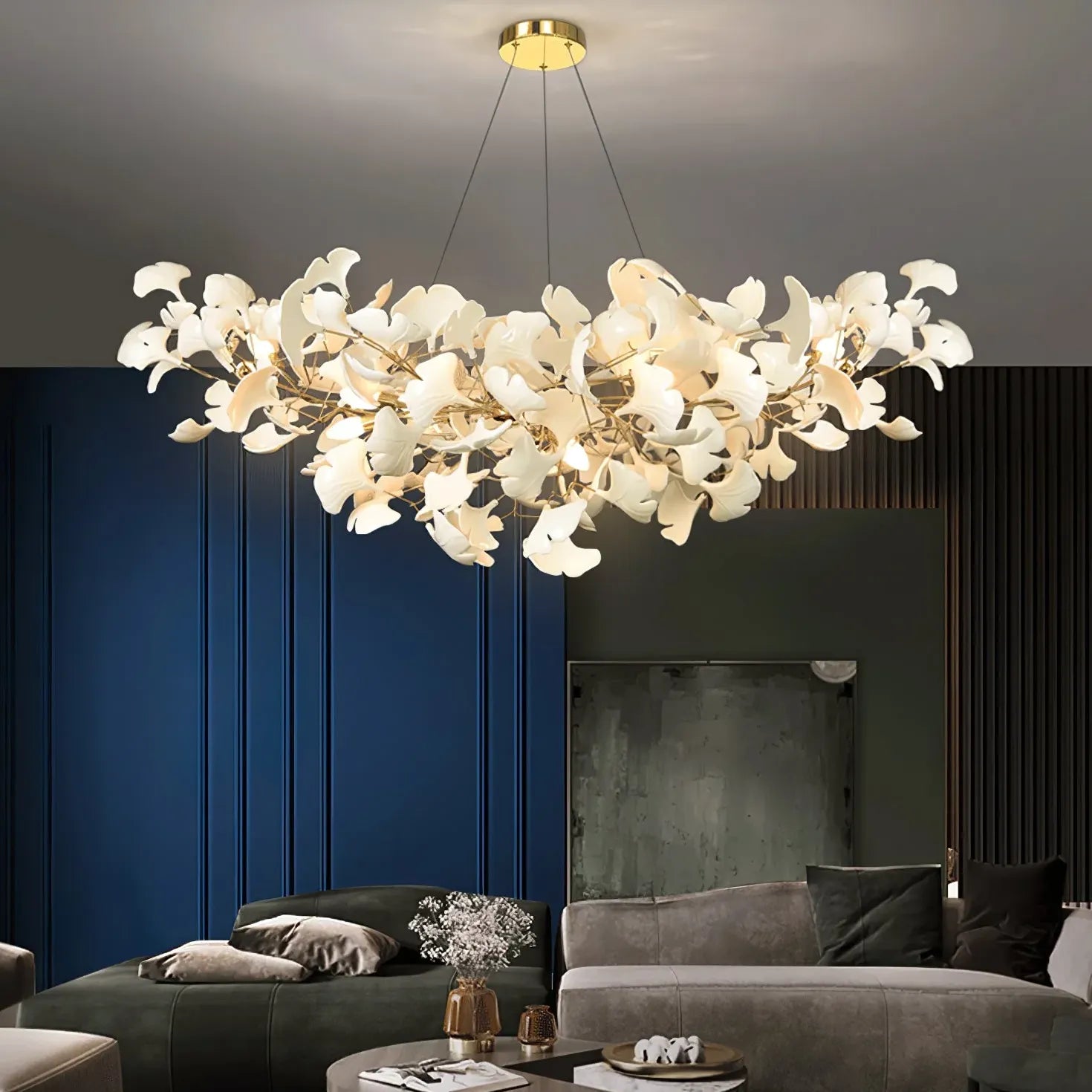 Ginkgo Leaf Shape Modern White LED Pendant Light