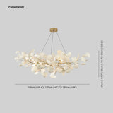 Led Lampadari Moderni Foglie di Ginkgo Bianche