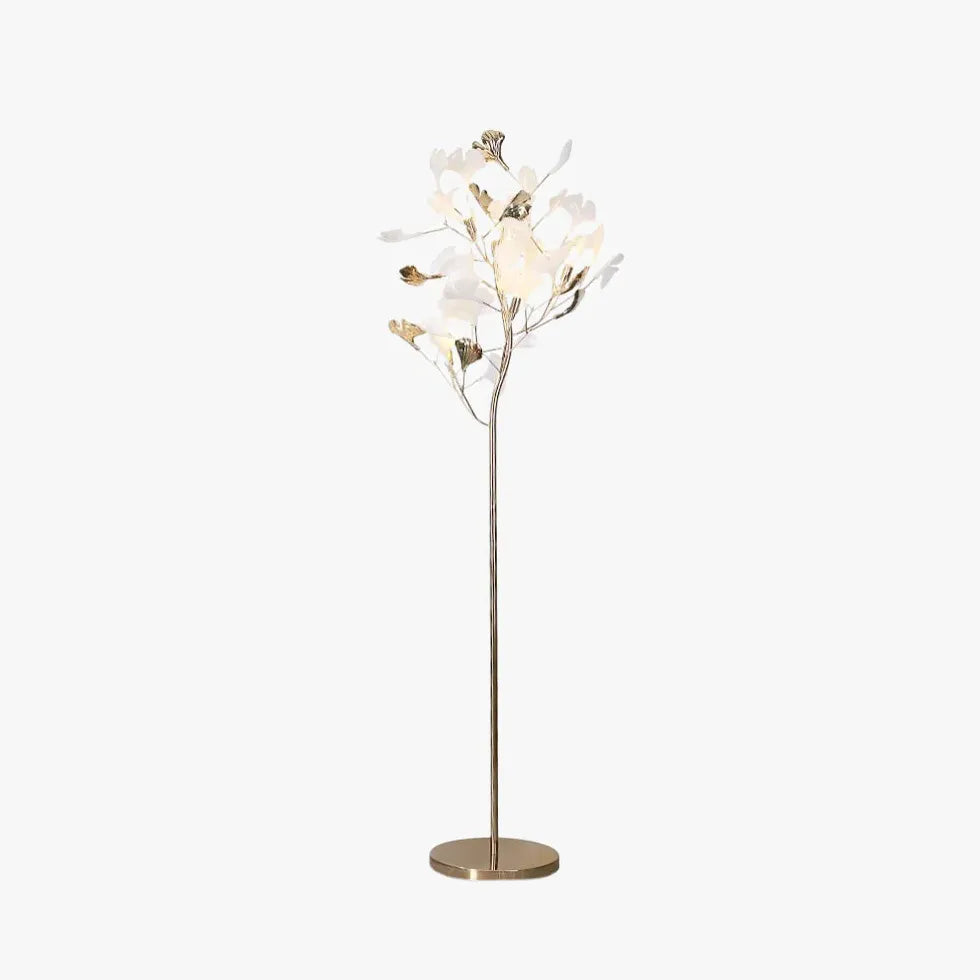 Ginkgo Tree Design Metal Floor Lamp