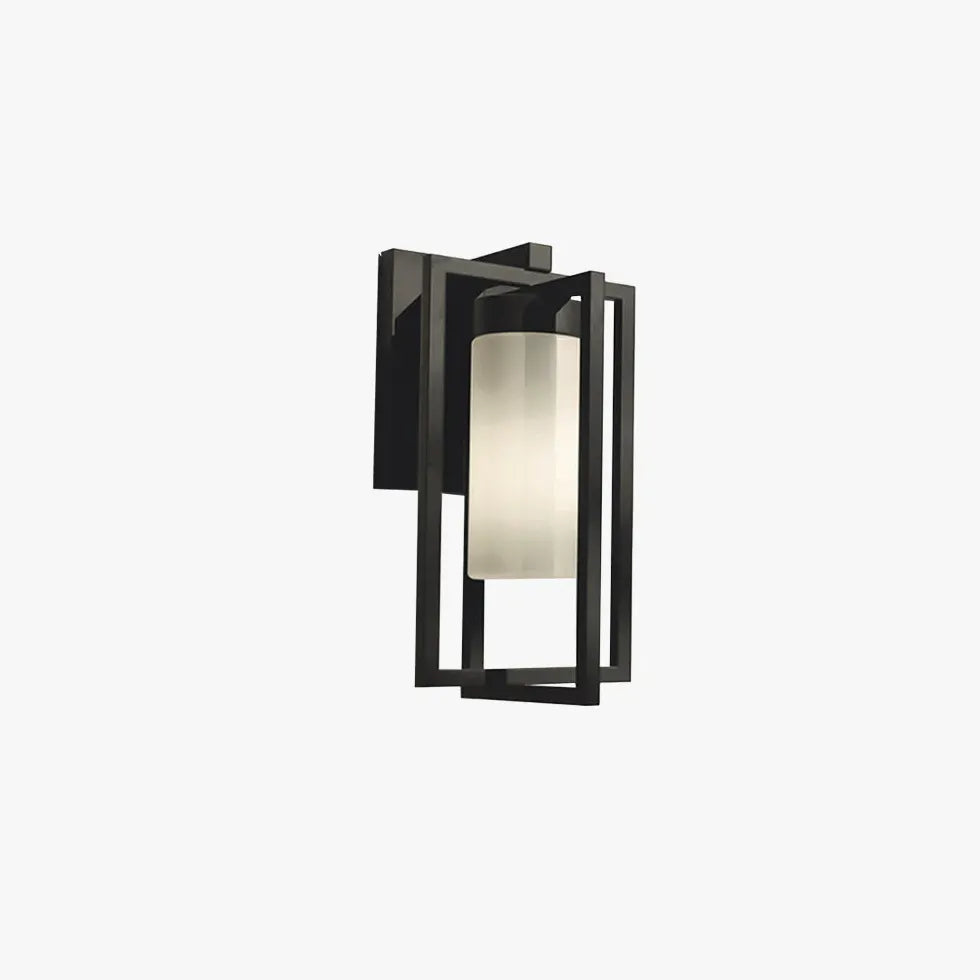 Rectangular Frame Cylindrical Outdoor Wall Lights