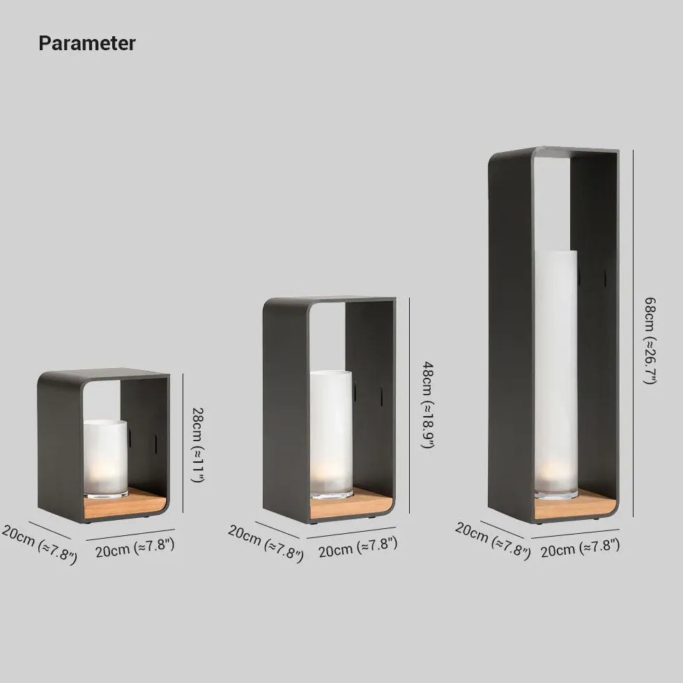 Lampade a led da terra design rettangolare