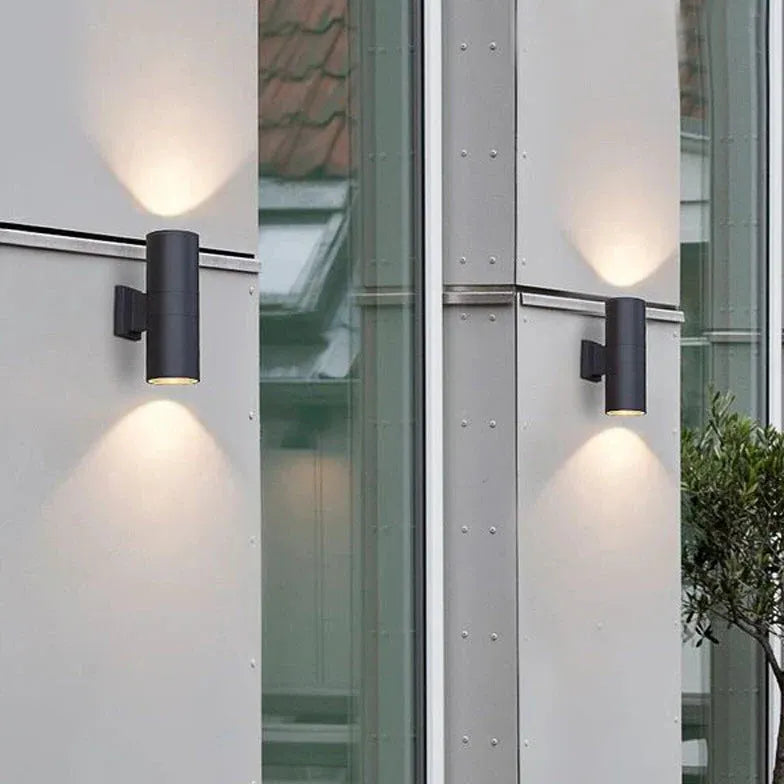 up and down outdoor wall lights black