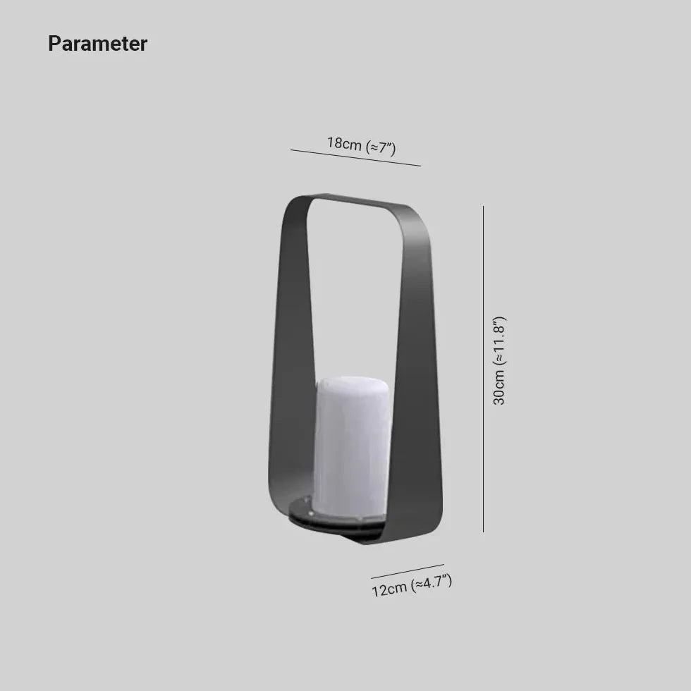 Lanterna portatile cilindrica con manico ad arco