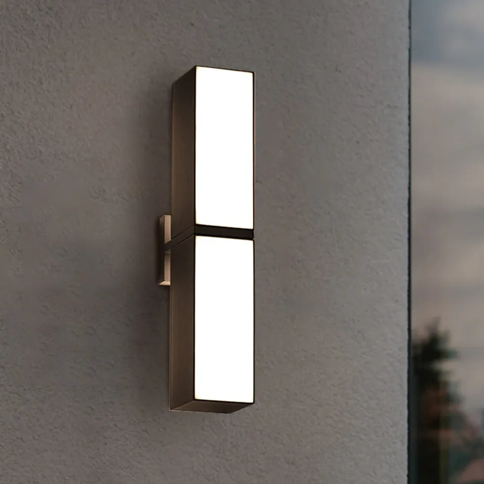 Geometry Rotatable Black Led Outdoor Wall Lights