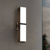 Applique da Esterno Cubo LED in Metallo Nero Design Moderno