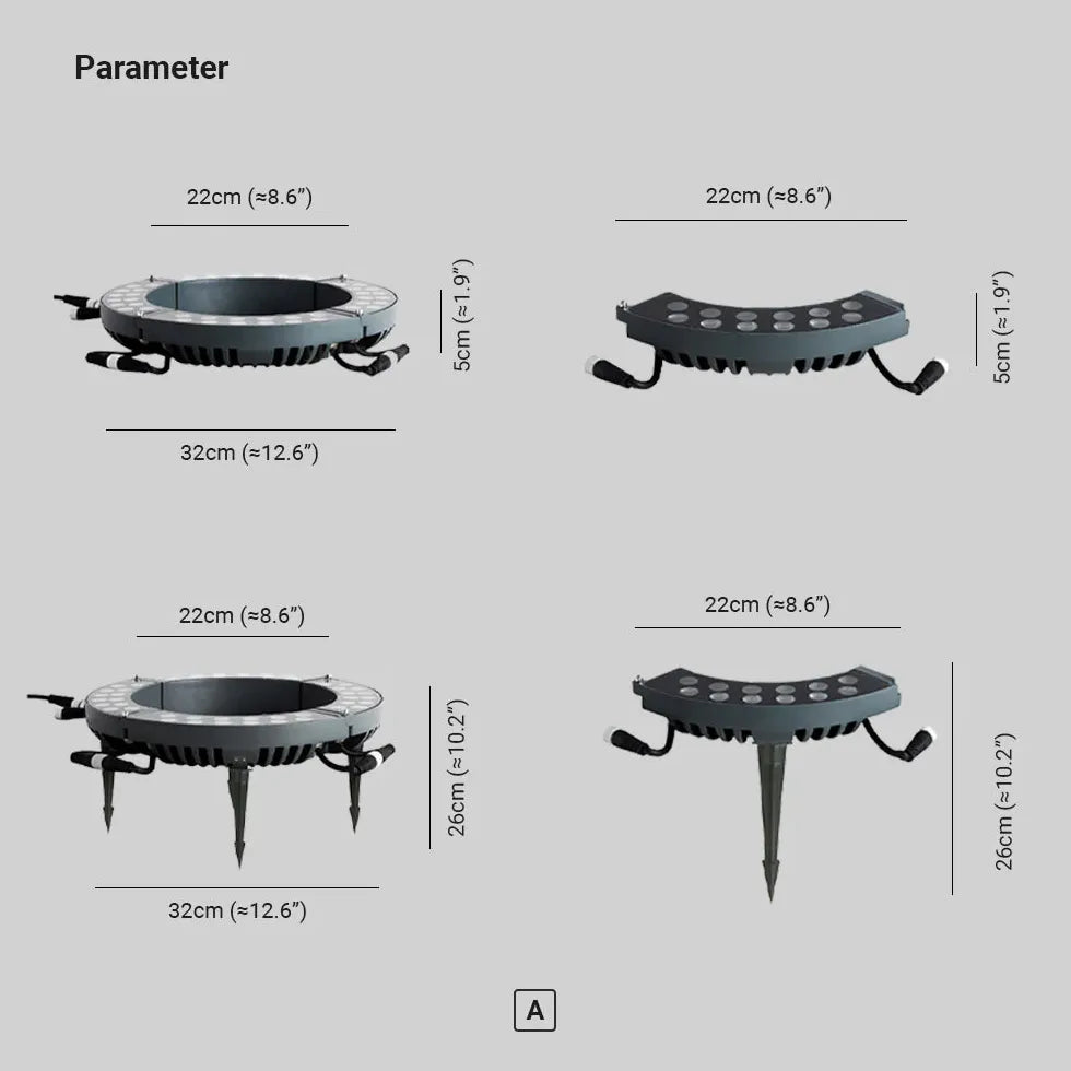 Faretti da pavimento per esterni con design