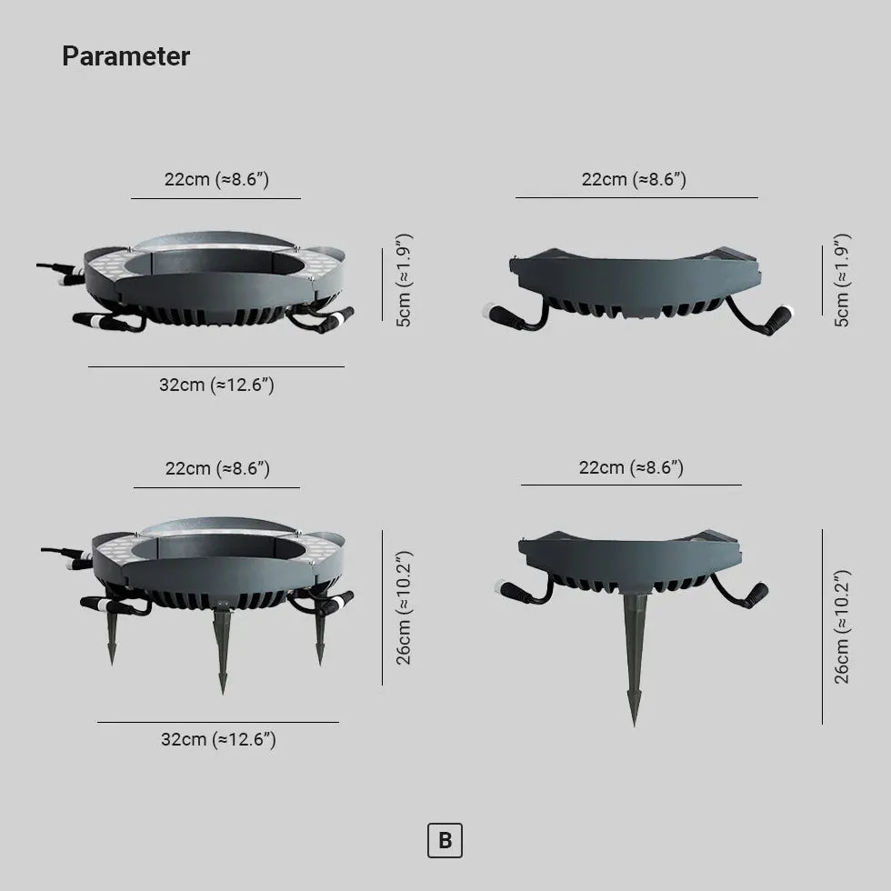 Faretti da pavimento per esterni con design