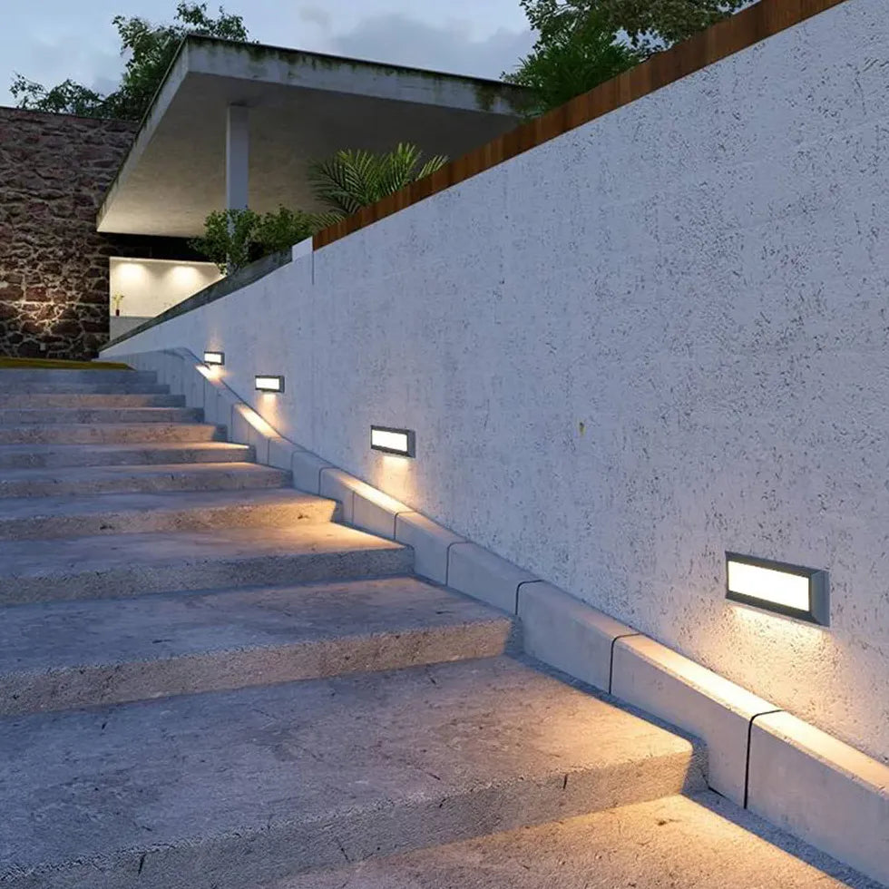 Recessed Garden Wall Lights Black