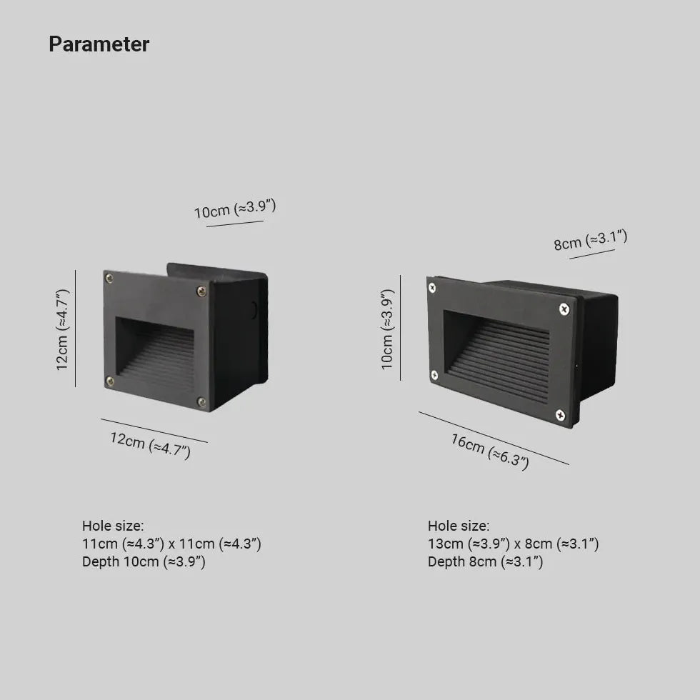 Recessed Sensor LED Step Outdoor Lights