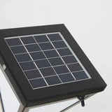 Lampione Giardino Solare Design Moderno in Metallo per Esterno Nero