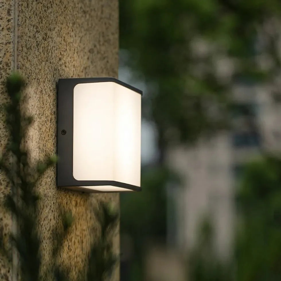 Square Motion Sensor Outdoor Wall Light