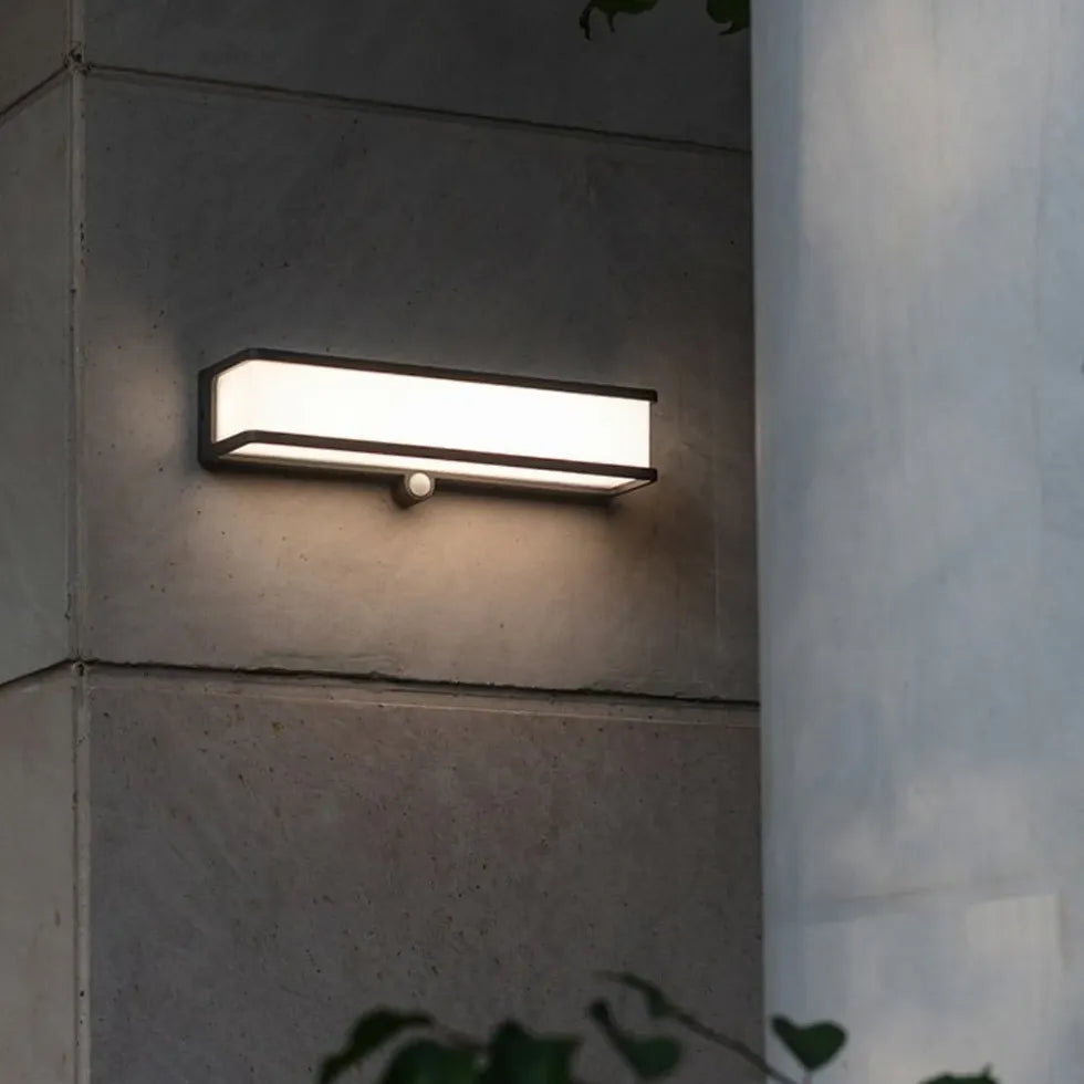 Square Motion Sensor Outdoor Wall Light