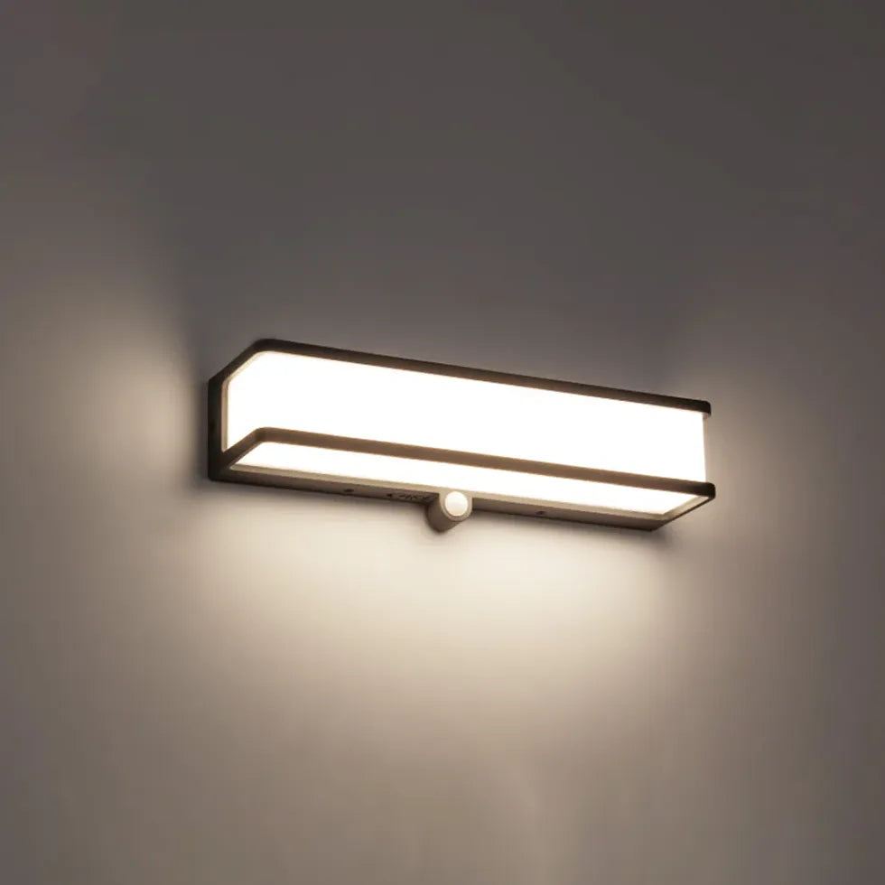 Square Motion Sensor Outdoor Wall Light