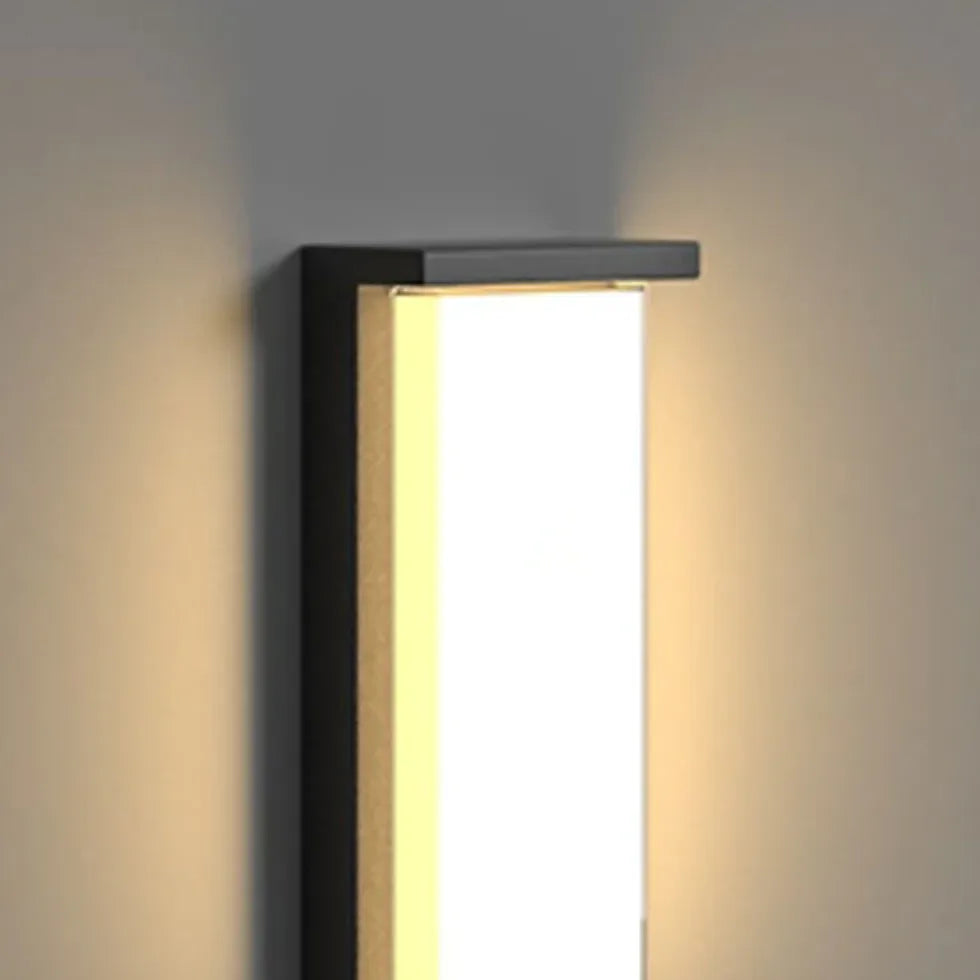 Rectangular Solar Led Outdoor Wall Lights