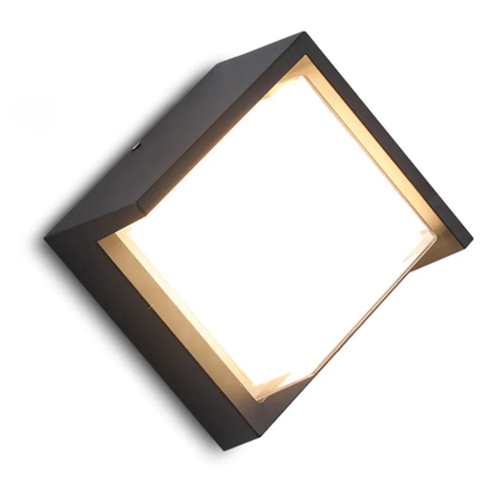 outdoor square wall lights black